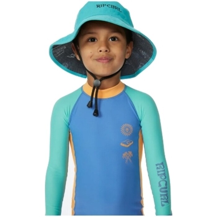 2024 Rip Curl Boys Mystic UPF Long Sleeve Surfsuit TNNTRV - Blue Yonder